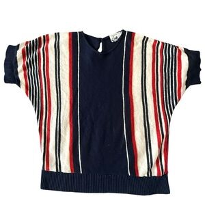 Vintage Bay Point Threads Striped Knit Top – Size L